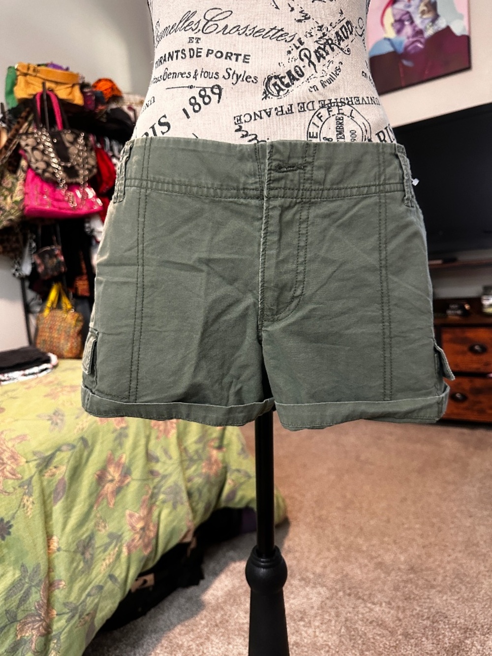 Vintage Old Navy Green cargo shorts